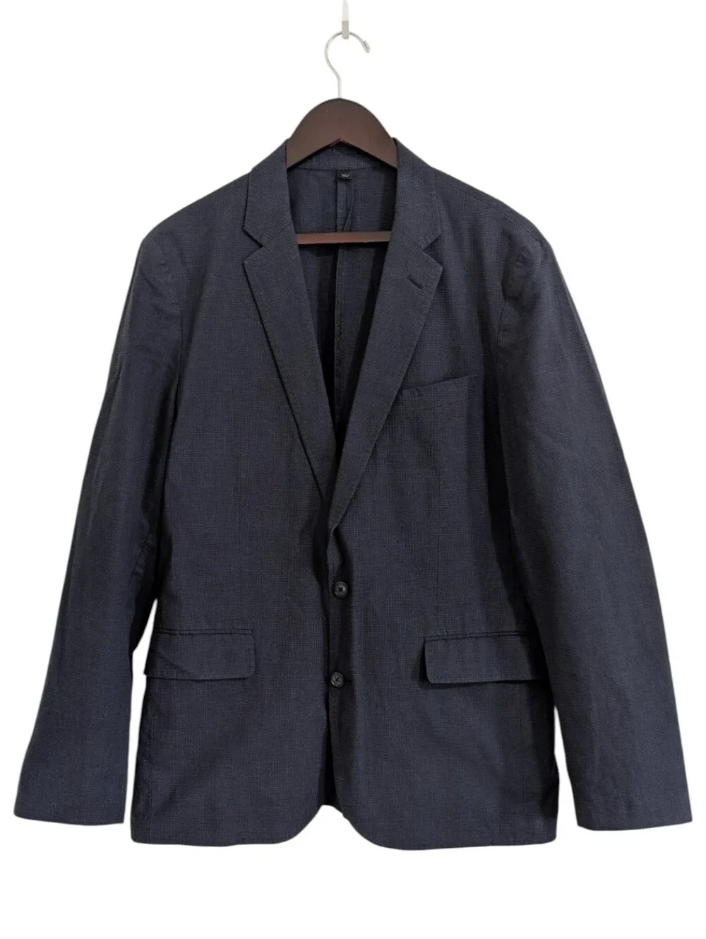 J.Crew Ludlow Blazer 40R Navy Cotton Linen Somelos Woven in Portugal